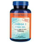 Higher Nature Fish Oil Omega 3 180 Capsules